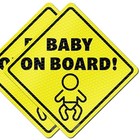 Baby On Board Signs For Cars - Reflective Magnet Sign For Bumper C  Baby In Car