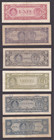 Rare  cir 6 Notes  1962 Dominican Republic 1  5  10  20  50  100 Pesos P-91a 96a