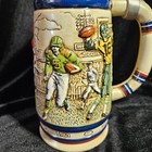 Avon Great American Football Stein In Box 1983 - Ceramic With Pewter Lid