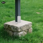 8pcs Post Bases Stainless Steel Pole Porch Railing Fixation Supporting Tool