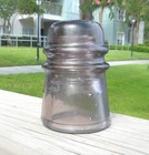 Nice Smokey Purple Cd 121 California Toll Style Glass Insulator  c 