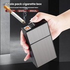 2 Pack Cigarette Case With Usb Rechargeable Lighter 100s King Size 100mm
