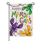  Happy Mardi Gras Crayfish Small Decorative Garden Flag  New Orleans Carnival 
