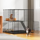 Taus 2-tier Cat Cage With Litter Box  Diy Large Cat Enclosures Indoor Kennel