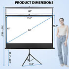 84  Projector Screen With Tripod Stand Portable Movie 16 9 Hd Projection Screen 