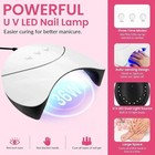 Gel Nail Polish Kit 42 Pcs With Uv Lamp Light Poly Extension Manicure Tool Set