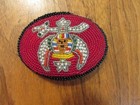 Vintage Hand Beaded Oval Masonic Belt Buckle