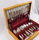 72 Pcs Vtg Bird Of Paradise Community Oneida Silver Plate Flatware Set   Box