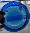 Vintage Pairpoint Glass Sun Catcher Royal Blue Color With Sea Shell Vine Design