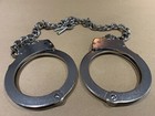 Xl Leg Ankle Double Locking Solid Steel Handcuffs 2 Genuine Police Keys Legcuffs
