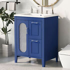 24  Bathroom Vanity With Sink  Bathroom Vanity Cabinet With Two Drawers And Door