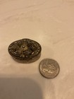 Vintage Italian Silverplate Pill Snuff Trinket Box Italy