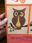 New Vintage Amway Black Forest Fantasy Crewel Embroidery Kit Mushroom   Owl 1973