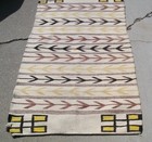 Old Navajo Rug Arrow Pattern Light Field  Old As Found  59  X 33  Nr
