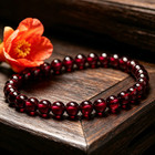 Naturel 5mm Garnet Stretch Bracelet January Birthstone Love Healing Gift