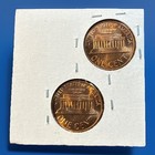 1968-d   S Lincoln Memorial Cents  Two Cherry Red Bu Coins From Obw Rolls   6818