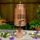 10 Liter Pure Copper Water Dispenser  Premium And Sturdy  Metal Flow Tap