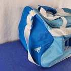 Adidas Diablo Small Duffel Bag Light Blue real Blue White Gym Bag