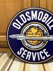 Oldsmobile Service Metal Sign Double Sided Gas Garage Vintage Style Wall Decor