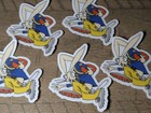 Blink 182 Bunny Football Clear Stickers X5 