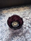 Rare Vtg Smith Comet In The Stars Amethyst Purple Glass Sawtooth Bowl 7 1 2 
