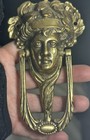 Vintage Antique Roman Goddess Solid Brass Door Knocker Made In England