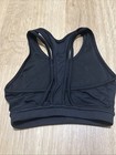 Varsity Spirit Usa Cheer Rhinestone Sports Bra Crop Top Black Girls Ys