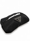 Auth Prada Vintage Black Vela Nylon Tissue Case Accessory Pouch Triangle Logo