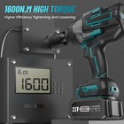 Cordless Impact Wrench 3 4  1180ft-lbs 1600n m  Electric Power Impact Gun 5 0ah