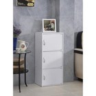 Engineered Wood 3 Door Storage Cabinet Multipurpose Organizer Home Office New