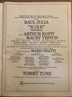 Nine Musical 1982 Raul Julia Rare Large Program Book