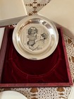 Vintage Sterling Silver 1974 Norman Rockwell Christmas Plate Hanging The Wreath