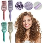 Curl Define Styling Brush Hollow Out Detangling Hair Brush Tangled Wet Curly Hai