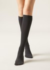 Calzedonia 60 Denier Microfiber Knee-highs Black One Size