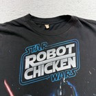 Mens Star Robot Chicken Wars T Shirt Large Black Cartoon Network Adult Swim
