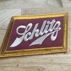 Vintage Schlitz Beer Patch Large 7  X 4-7 8    New Old Stock Gold Border  Maroon