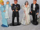 Vintage Manoil Barclay Wedding Bride Groom Minister Lead Soldier Figures Lot 6