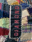 Antique Victorian Fabrics Crazy Quilt Baby Bib  Unique   Rare