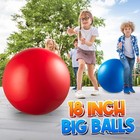 Jumbo 18-inch Playground Balls  2 Pack  Red   Blue  - Giant Large Inflatable