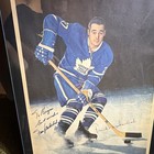 Vintage 1967 Frank Mahovlich Toronto Maple Leafs Signed Perspective 20x16 Framed
