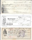 31 Different Premium Bank Receipts Lot A  Some Vignettes  Revenues  Used  1872 