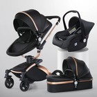 Baby Stroller 3 In 1 For Carriage Pu Leather High Landscape Car 360 Rotating 