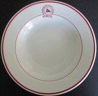 Vintage Souvenir Buffalo China Shallow Bowl Porto Rico Steamship Line