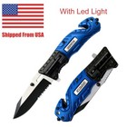8  Military Tactical Spring Folding Assisted Rescue Pocket Knife Multi Tool