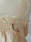 Antique Edwardian Silk Lingerie Camisole With Lace   Rosette Details   1910s