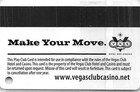 Las Vegas Club Casino - Las Vegas  Nv - 4th Issue Slot Card  Meter Card