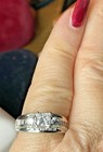 3 Ct Princess Lab Created Diamond Women s Engagement Ring 14k White Gold Finish