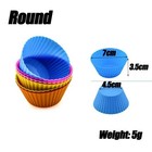 10pcs Silicone Cake Mold Round Heart Shape Muffin Cupcake Baking Molds Home