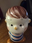 Vintage Peanuts Linus Quadrifoglio Italy Hand Painted Ceramic Bank 1968 Rare 9 