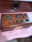 Antique The Williamson Balance Scale 1916 Marble Top Scale W  Brass Pans